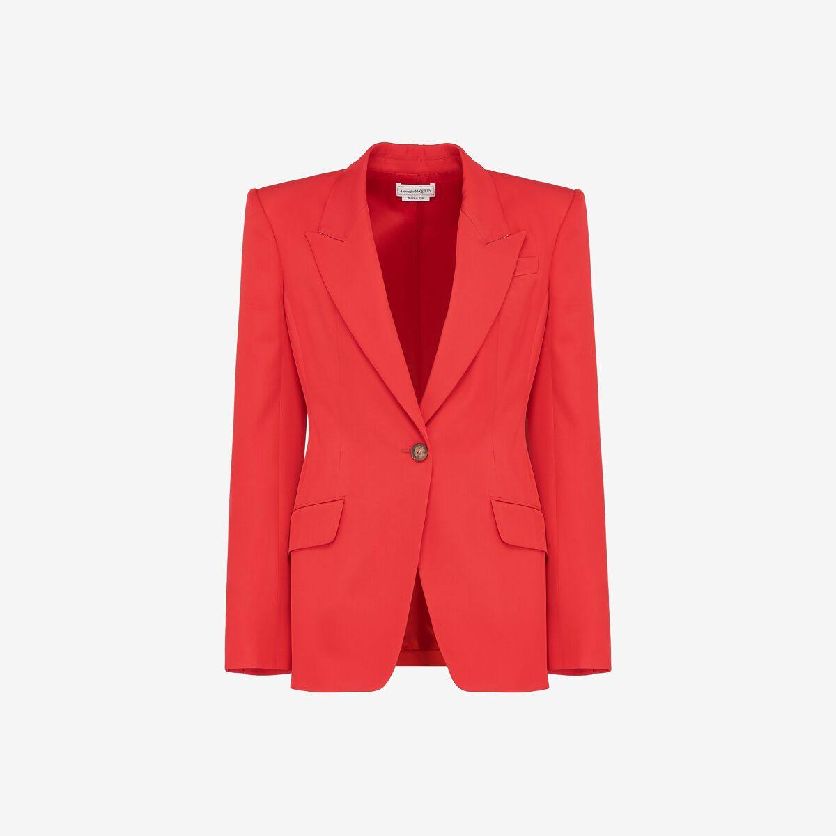 Alexander McQueen Women's Red Single-breasted Jacket - 0 (Viscose)